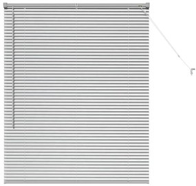 Persiana de Janela com cortinas Manual Prata 105 x 130 cm Alumínio