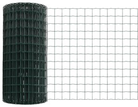 Cercas Euro com 11 Postes Verdes 0,4x25 m Aço