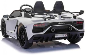 Lamborghini Aventador SVJ Crianças Bateria 24V 2 Lugares DRIFT Branco