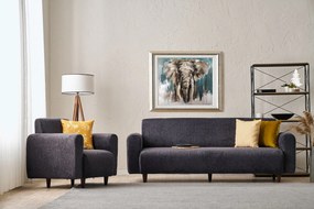 ****
Conjunto de Sofás Noya – Antracite – 3-Seat: 220x87x70 cm, 1-Seat