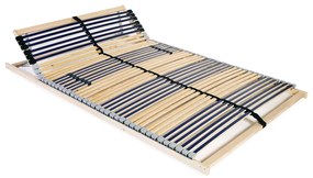 vidaXL Estrado de ripas com 42 ripas 7 zonas 140x200 cm