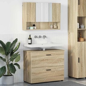 vidaXL Conjunto de Móveis para Banheiro 2 pcs Carvalho sonoma