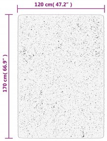 Tapete shaggy de pelo alto PAMPLONA 120x170 cm bege e antracite