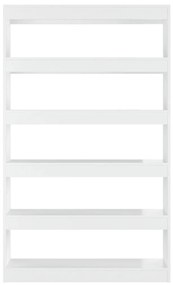 Estante/divisória 100x30x166 cm branco brilhante