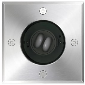 Iluminação de chão para exterior 3 pcs quadrado