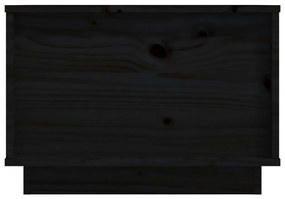 Mesa de centro 40x50x35 cm madeira de pinho maciça preto