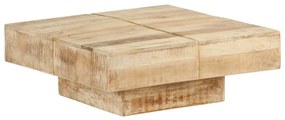 Mesa de centro 80x80x28 cm madeira de mangueira maciça