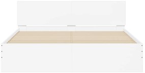 Estrutura de cama com cabeceira 150x200 cm branco