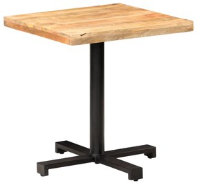 Mesa bistrô quadrada 70x70x75 cm madeira de mangueira áspera