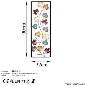 Acessório Decorativo de Parede Platane – Multicolor – 32 x 90 cm