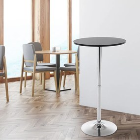 Mesa alta redonda Ø60 x 108 cm Preto