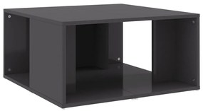 Mesas de centro 4pcs derivados de madeira cinza brilhante