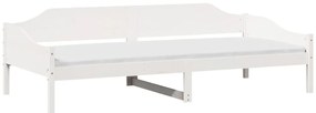 Cama sem colchão 90x200 cm madeira de pinho maciça branco