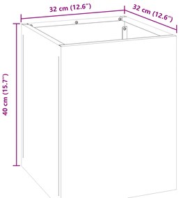 Vaso de Jardim Ferro Enferrujado 50 x 32 x 40 cm Aço corten