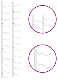 Garrafeira de parede para 24 garrafas ferro branco