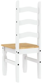 Cadeiras de jantar 2 pcs Corona 42x47x107cm pinho maciço branco