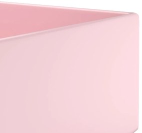 Lavatório WC c/ extravasamento cerâmica rosa mate