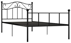 Estrutura de cama 100x200 cm metal preto