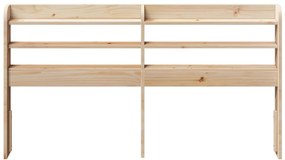 Cabeceira com prateleiras 140 cm madeira de pinho maciça