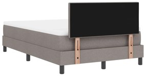 Cama Box com Colchão e Luz LED Taupe 120x190 cm Tecido