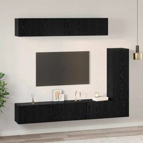 Conjunto de móvel de TV 6 pcs Carvalho preto 30.5 x 30 x 90 cm