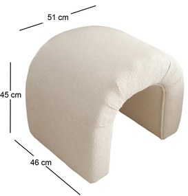 Pouffe Nu – Cream – 51x45x46 cm
