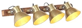 vidaXL Candeeiro de parede industrial 90x25 cm E27 bronze