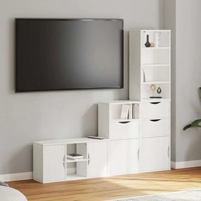 vidaXL Móveis de TV de 4 peças com arrumação madeira de pinho maciça