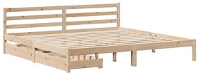 Cama sem colchão 200x200 cm madeira de pinho maciça