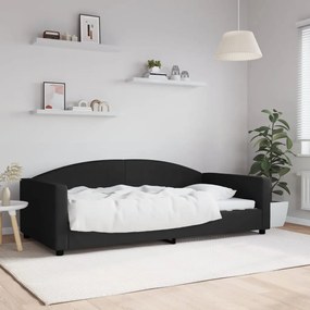 Sofá-cama 100x200 cm tecido preto