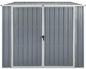 Abrigo de jardim 195x198x159 cm aço galvanizado cinzento