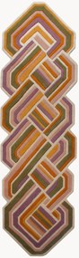 Passadeira de lã tufada à mão com relevo Lattice Shaped