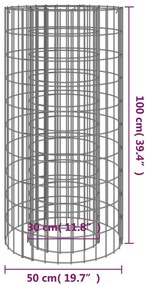 Braseira gabião Ø 50 cm ferro galvanizado