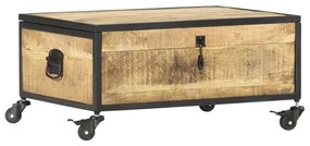 Mesa de centro 70x50x33 cm madeira de mangueira maciça