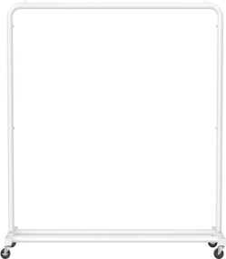 Guarda roupa 38 x 110 x 141,5 cm, varão com rodas branco