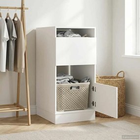 vidaXL Armário de Lavanderia com armazenamento Branco 50 x 68 x 102 cm
