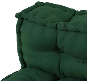 Almofada de Sofá Pallet 2 pcs Verde Standard Poliéster &amp; Espuma