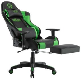 DUDECO - Cadeira Gaming Turbo LED Preto e Verde