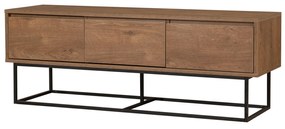 Móvel TV Milo – Nogueira/Preto – 140x50x40 cm