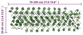  Treliça de videira artificial extensível 5 pcs 190x60 cm verde