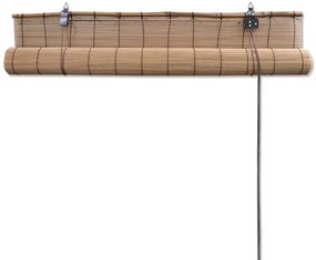 Estores de rolo 2 pcs 100 x 160 cm bambu castanho