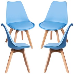Pack 4 Cadeiras Synk Basic - Azul claro