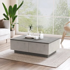 Mesa de Centro LV17 – Prateado e Antracite – 90x31,6x60 cm