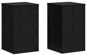 Suportes para Plantas 2 pcs Carvalho Preto 30 x 30 x 50 cm em Madeira