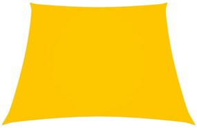 vidaXL Para-sol estilo vela tecido oxford trapézio 3/5x4 m amarelo