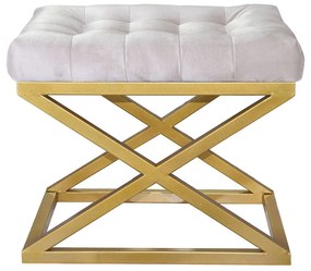 Pouffe Capraz – Gold White – 50x42x40 cm