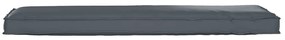 Almofada para palete para banco antracite, 140 x 40 x 8 cm, tecido oxf