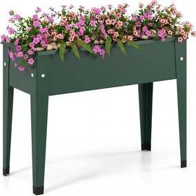 Floreira Elevada, 60 x 27 x 45 cm, Estrutura Metálica, Verde