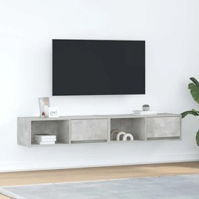 Móveis de TV 2pcs 80x31x25,5cm madeira processada cinza cimento