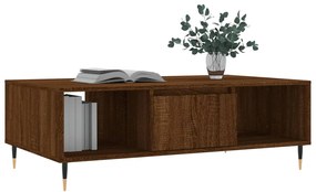 Mesa de centro 104x60x35 cm derivados madeira carvalho castanho